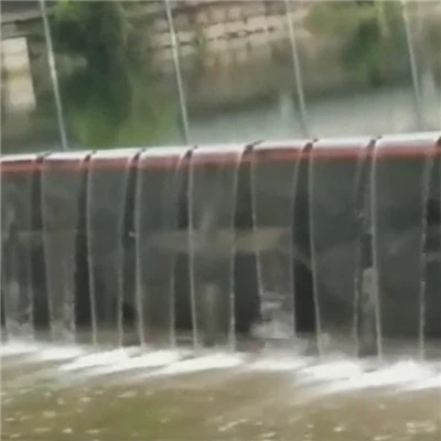 Pārvietojami ekoloģiski gaisa pūšļa atbalsta vārti hidroelektrostacijai